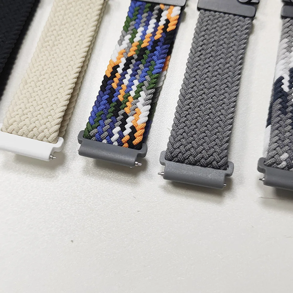 Braided Nylon Parachute Buckle Strap, 22mm - Durable Watch Band in Ocean Blue