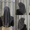Muslim Ready-to-Wear Hijab with Instant Tassels Shawl Diamond Detailing Women's Fashion Headwear