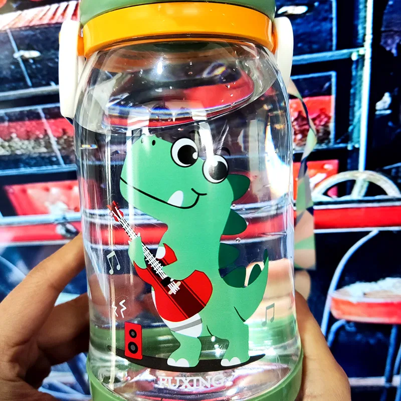 600ml Baby Feeding Cup with Straw Children Learn Feeding Drinking Bottle Kids Training Cup with Straw