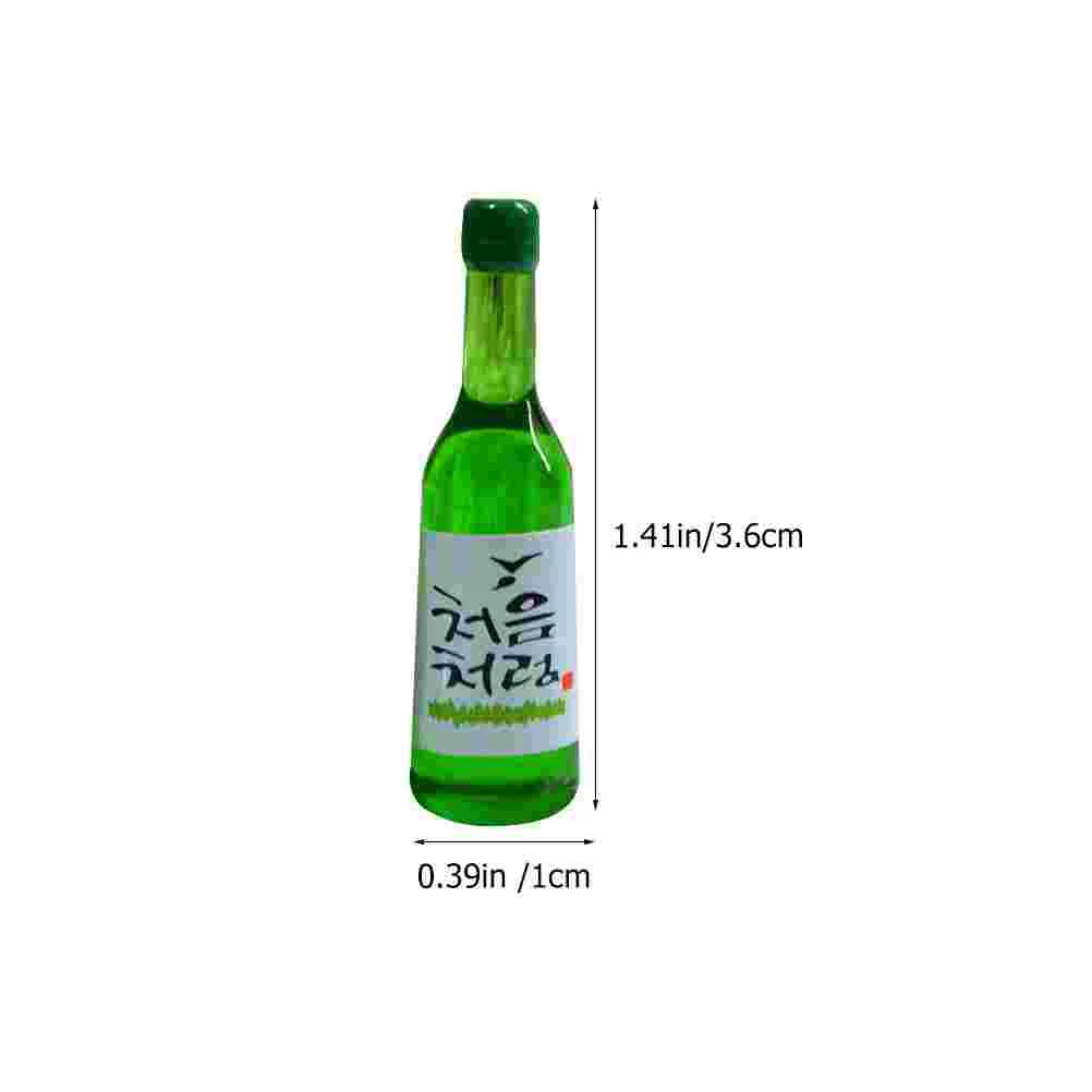 15 Pcs Mini Wine Bottles Realistic Simulation Korean Rice Decorative Vases Mini House Accessories Lifelike Resin Statues Home 6