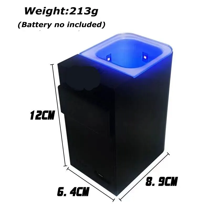 Leurre souple UV accumulateur avec LED flash lumineux pour pêche nocturne et profonde appât lumineux