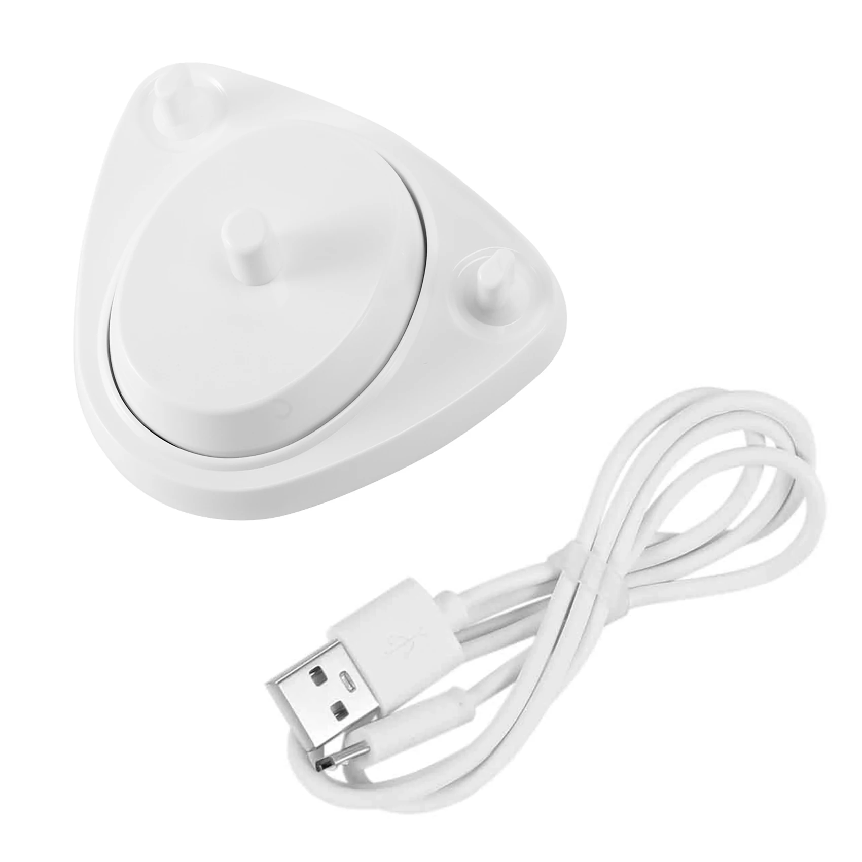 

For Braun Oral B Toothbrush Replacement Charger Power Supply Inductive Charging Holder Model 3757 USB Cable White