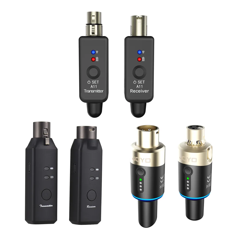 Draadloze Microfoonzenders en Ontvangers, XLR Zender en Ontvanger, Draadloze Microfoonadapter | 900mAh Professionele Microfoonzender En Ontvanger | Microfoonconverter Met Lage Latentie