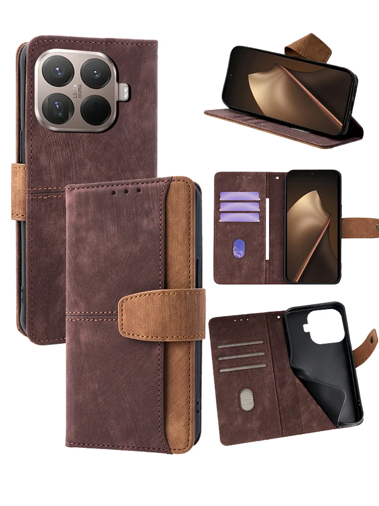 Elegant Business Wallet Leather Phone Case with Metal Buckle - Shockproof Flip Cover