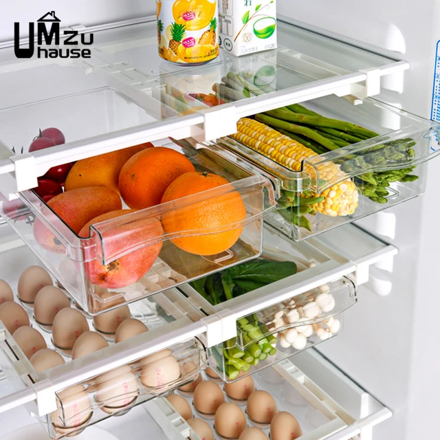 Boîte de rangement des aliments pour réfrigérateur, MELBox, emoufs, Fruits,  Légumes, Glissière, Escalade, Réfrigérateur, Synchronisation, Support