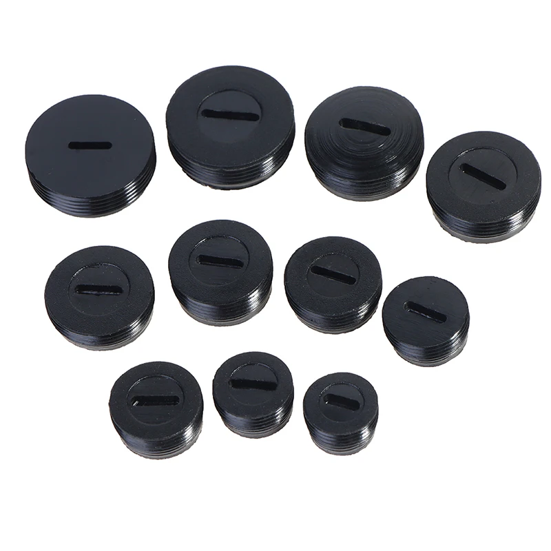 10pcs Black Plastic Screw Carbon Brush Holder Caps Case Dia. 12mm/13mm / 14mm / 15mm / 16mm / 17mm/18mm / 20mm / 22mm