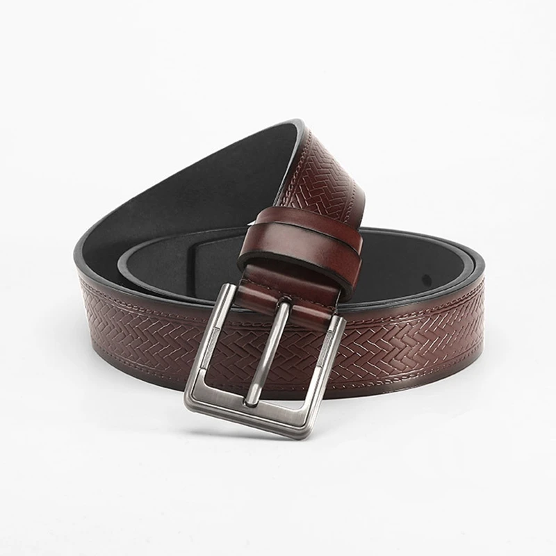 VOOTHOST Men Alloy Buckle Fashion Versatile Jeans Belt Casual Business Simple Style Black Brown Coffee Leather Waist Belt VA068_viptrois.com