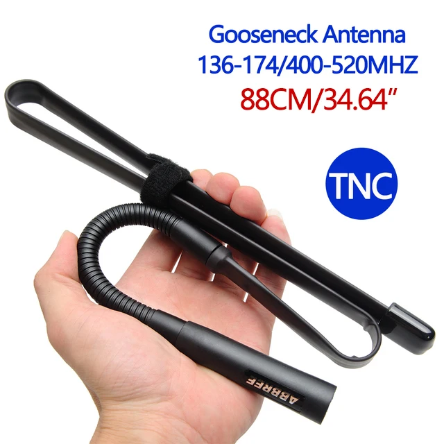 ABBREE TNC Dual Band 144/430Mhz Gooseneck Foldable CS