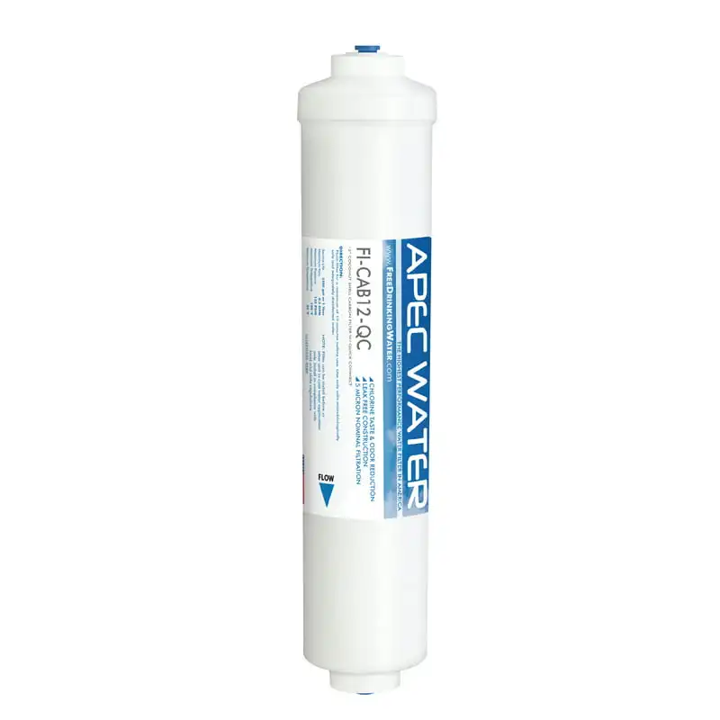 

12 in. Commercial Grade Inline Carbon Post-Filter with 3/8 in. Output for Light Commercial Reverse Osmosis System (FI-CAB12-QC)