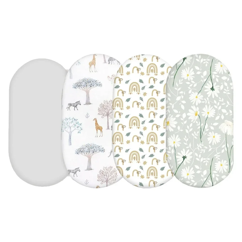 Baby Bassinet Sheet 2pack Fitted Cradle Mattress Sheets Breathable Elastic Travel Crib Sheets Newborns Infant Boys Girls bassinet sheets crib sheets bed sheets