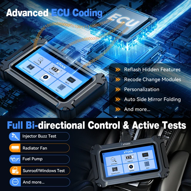 XTOOL InPlus IP500 For BMW Car Diagnostic Tools ECU Coding 23+ Services Full System OBD2 Scanner Free Update Online Code Reader 4