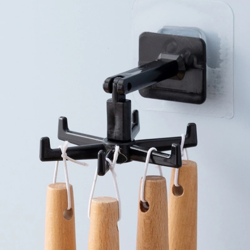 2pcs Universal Kitchen Hook Multi-purpose 360 Degrees Rotated Rotatable Six-claw Rack Organizer Storage Spoon Hanger Accessories - Racks & Holders - AliExpress - Products to Organize Your Kitchen