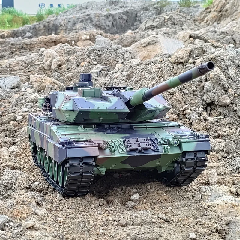 Henglong 3889-1 German Leopard 2a6 Heavy Remote Control Tank 1:16 Simulation All Metal Track Model Children's Remote Control Toy 3