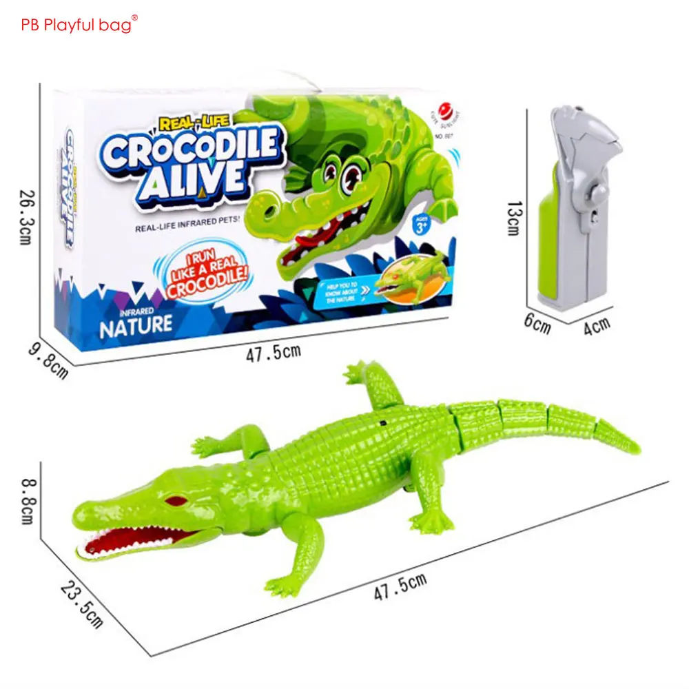 Simulation Infrared Remote Control Crocodile Electronic Animal Toys Entertainment RC Crocodile Child Gifts AC180 4