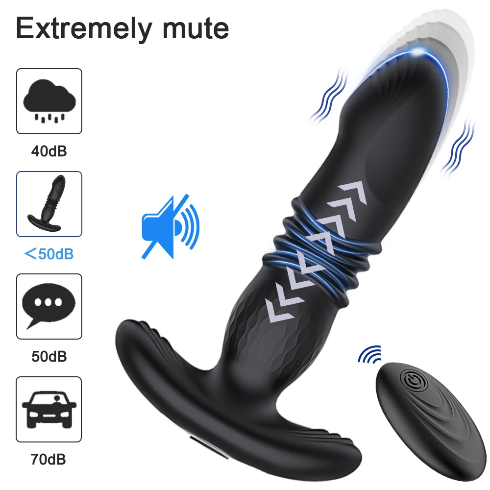 Vibratore anale a spinta per uomo, vibratore con app Bluetooth, telecomando, massaggiatore prostatico telescopico, stimolatore prostatico maschile_voghion.com