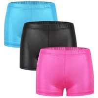 Shorts De Danse Pour Filles Enfants Bronzage Pantalon Métallique Élastique Gamins Brillant Gymnastique Vêtements De Danse Couleu 1