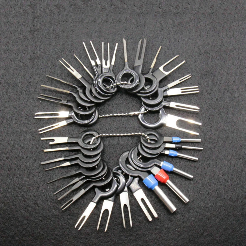 Terminal Removal Kit Car Terminal Extractor Terminal Removal Tool Car Terminal Puller Electrical Connector Pin Removal Kit 8/11/18pcs Car Plug Terminal Removal Tool Pin Retractor Pick Needle Harness Pick Needle Retractor Car Plug Repair Tool