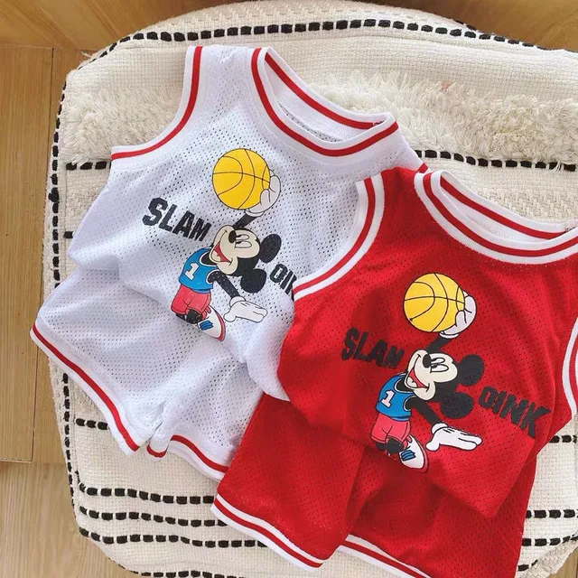 9M-4Years Sports Vest Outfits Boys Casual Loose Sleeveless Tops+Shorts Kids Summer New Design Breathable Basketball Suit Clothes 1
