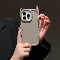 Custodia per telefono Cat Ear Candy Wave - Copertura protettiva carina e alla moda