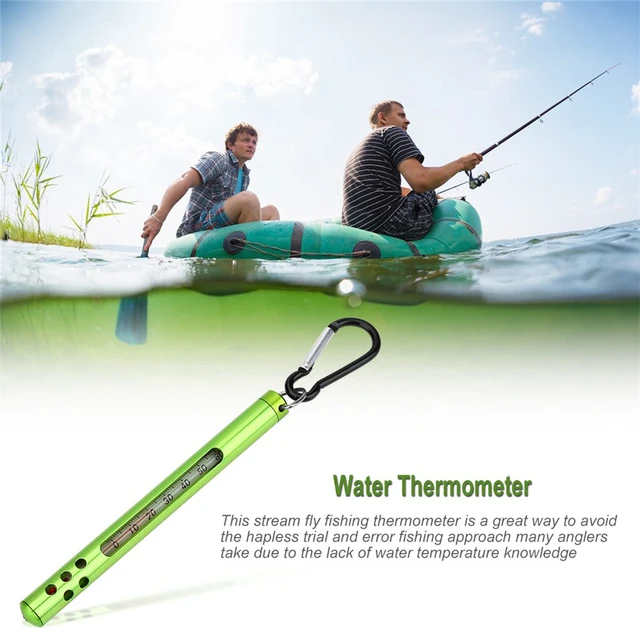Aventik Fly Fishing Water Stream Thermometer Fishing Accessories(Green)