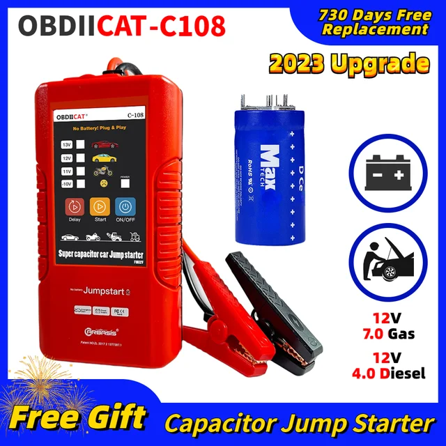 New Generation C158 OBDIICAT-C158 C-158 / C108 Car Battery Power Bank JUMP STARTER Car Booster 12V SUPER CAPACITOR