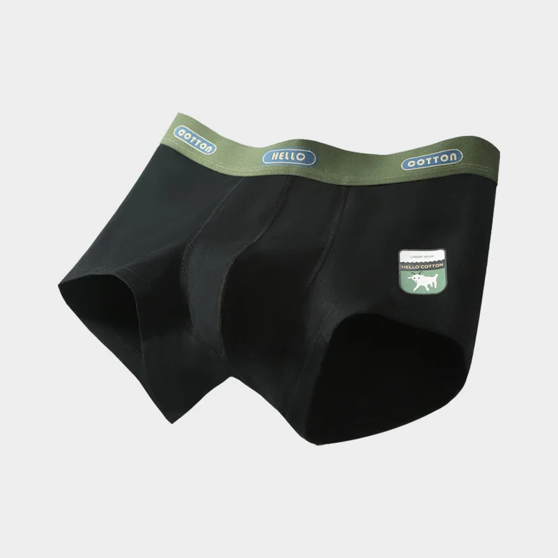 New cotton men's underwear with printed flat angle shorts 3PCS