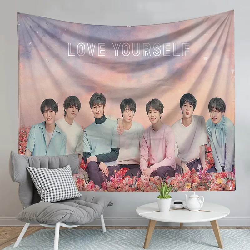 Bulletproof Boy Scouts Rap Monster Hanging Tapestry Background Cloth Digital Printing Wall Hanging Home Decor tapestry decor