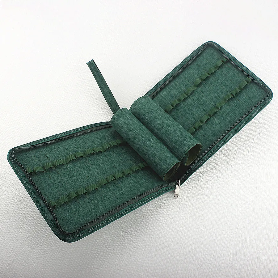 48 /24/10 Slots Fountain Pen Case, Canvas Pen Holder Display Pouch Bag Storage Large Capacity Waterproof 3