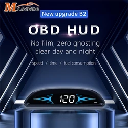 B2 For HUD Head Up Display Car OBD2 GPS Speedometer Satellites Number Smart Clock Digital Gauges Auto Electronics Accessorie