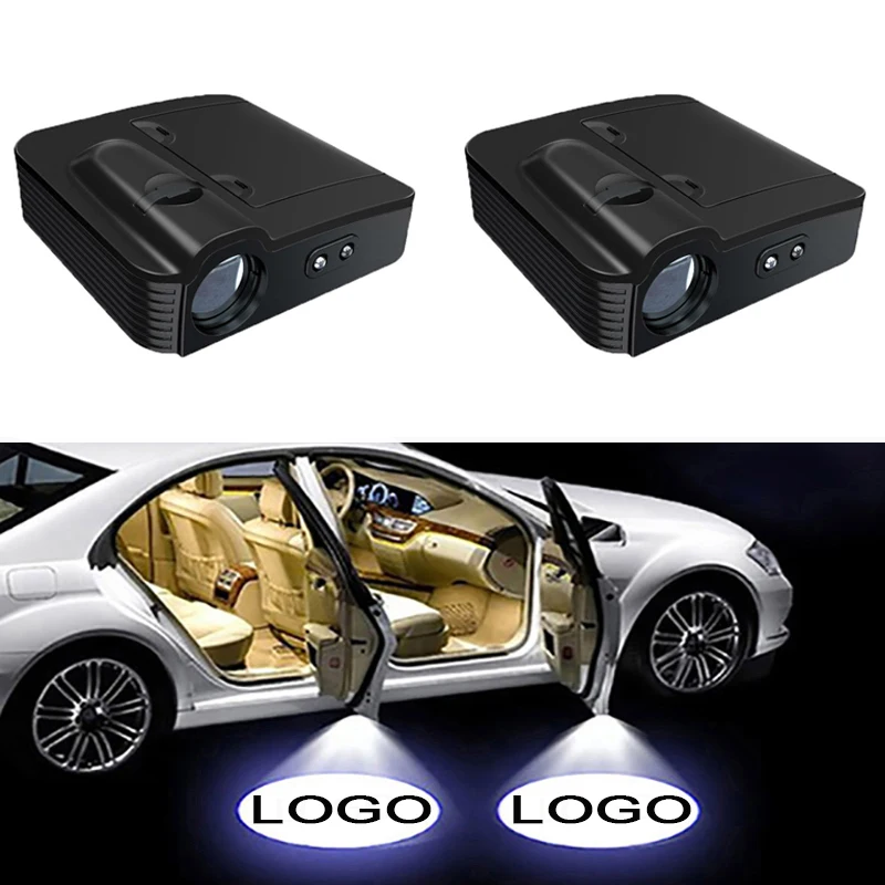 1PC Universal Led Car Door Welcome Projector Logo Ghost Shadow Night Light Laser Lamp Car Accessories Courtesy Lamp for VW AUdi