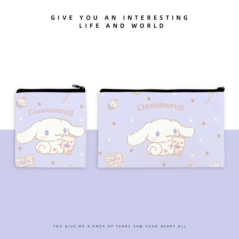 

2023 Cinnamoroll Wallet Kawaii Sanrio Japanese Student Canvas Storage Bag Cute Girl Portable Coin Purse Gift