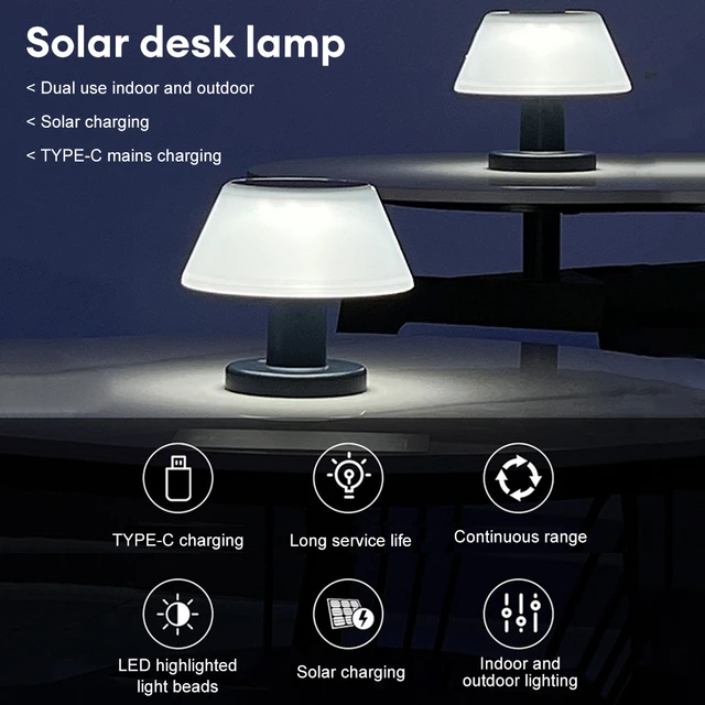 Lampe de table extérieure rechargeable de conception moderne
