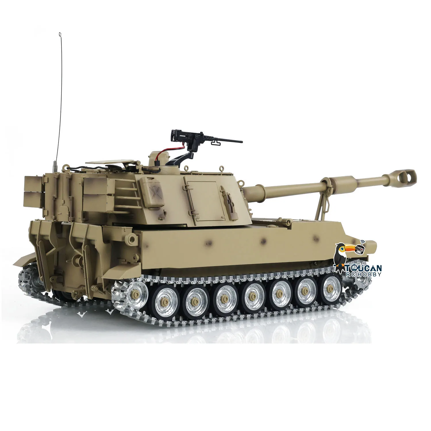 SALE Tongde M109A2 RC 1/16 Military Battle Tank Model Self-propelled Howitze RTR Infantry Fighting Vehicle Light Sound Smoke Toy 4
