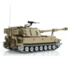 SALE Tongde M109A2 RC 1/16 Military Battle Tank Model Self-propelled Howitze RTR Infantry Fighting Vehicle Light Sound Smoke Toy 4