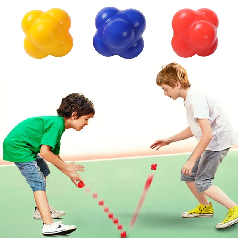 68mm Hexagonal Reaction Ball Silicone Agility Coordination Reflex Exercise Fitness Training Ball Suitable For Children And Adult agility training ball,fitness ball