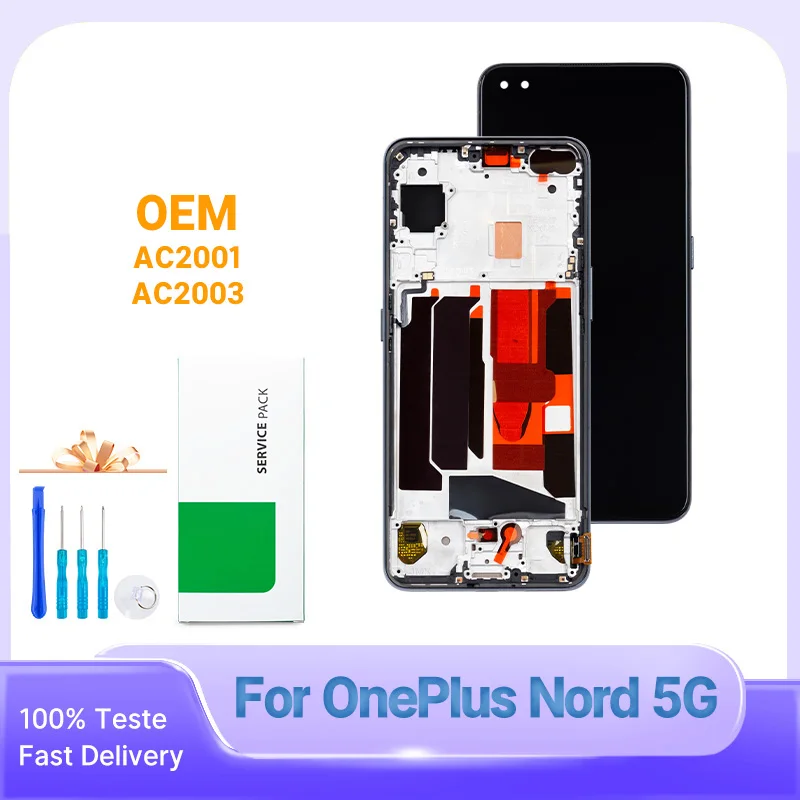 Écran LCD Complet OnePlus Nord - Noir OLED - Neuf, Remplacement Tactile