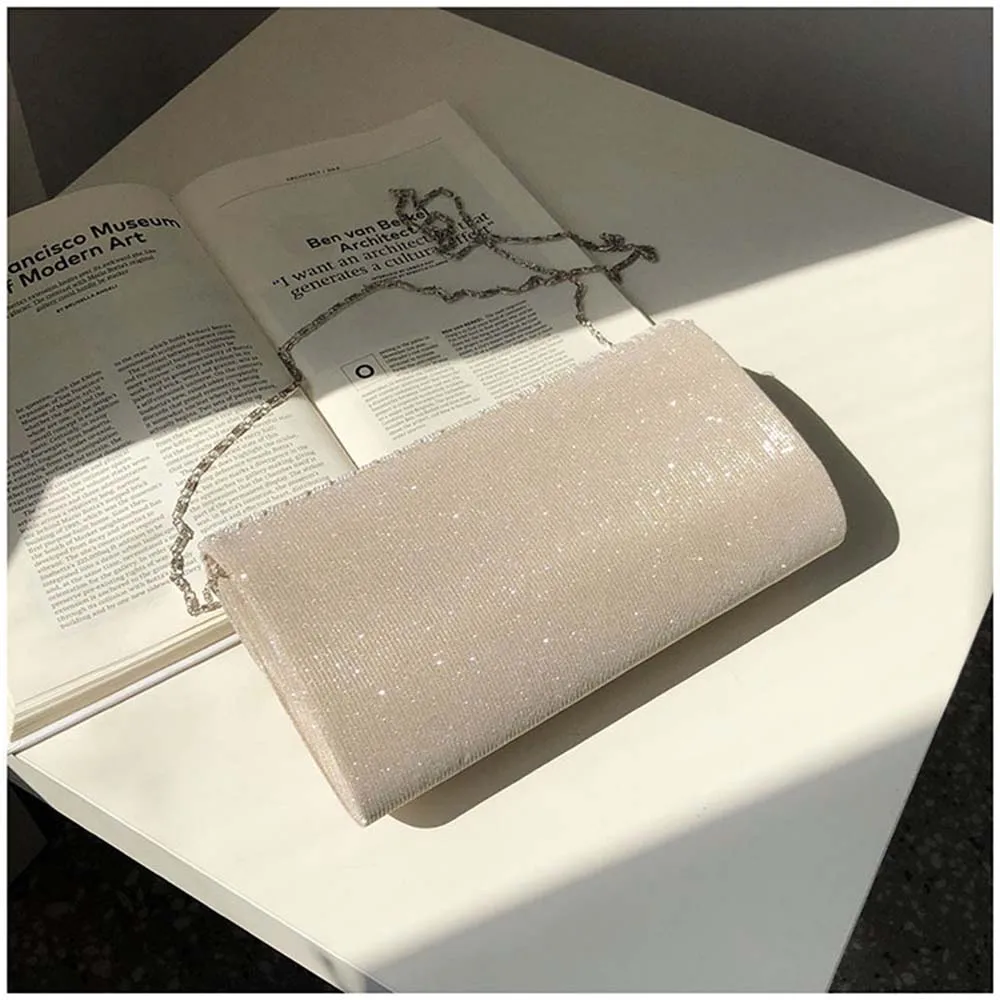 Clutch Evening Bag with Chain