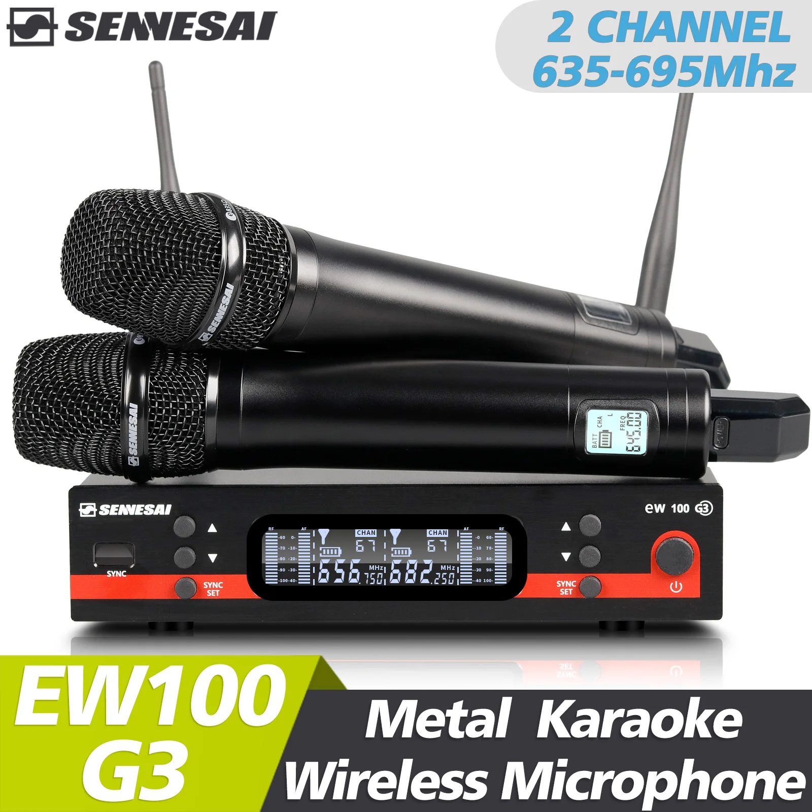 SENNESAI Ew100G3 Professional Dual Wireless Microphone Stage
