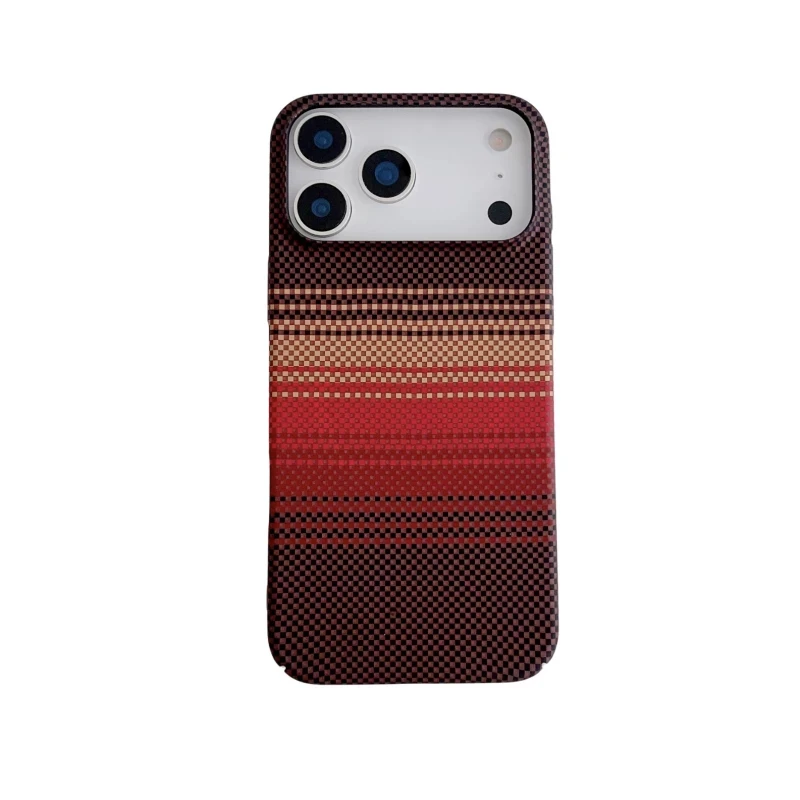Carbon Fiber Abstract Geometric Alloy Armor Shockproof Case with MagSafe Compatibility
