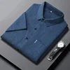 New Men's Business Casual Short Sleeved Printed Shirt with Wrinkle Resistance No Ironing Comfortable All Season Versatile Top 1