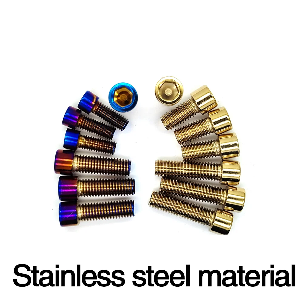 Hex Socket Screws M5 M6 M8 M10 304 Alloy Steel Titanium Plating Gold Screw Length