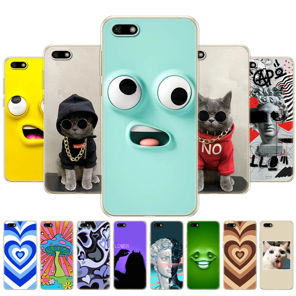 Per Honor 7A / 7A Prime Case Cover Posteriore Morbida Per Telefono Tpu Da 5.45 Pollici Su Huawei Honor 7A 7 A Dua L22 Custodia Versione Russa
