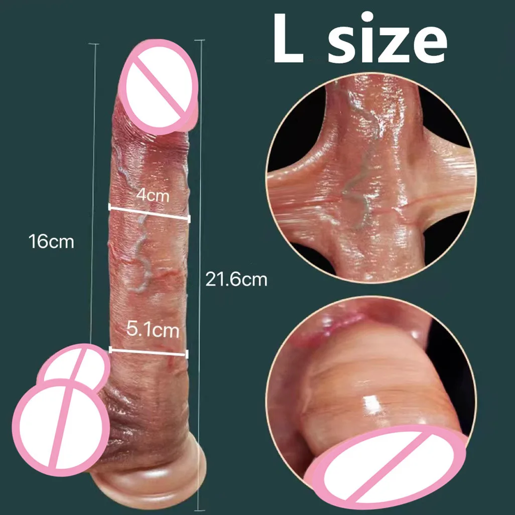 Realistic Dildos for Women Skin Sliding Foreskin Testicles Anal Vaginal Stimulation Strapon Big Penis Sex Toys