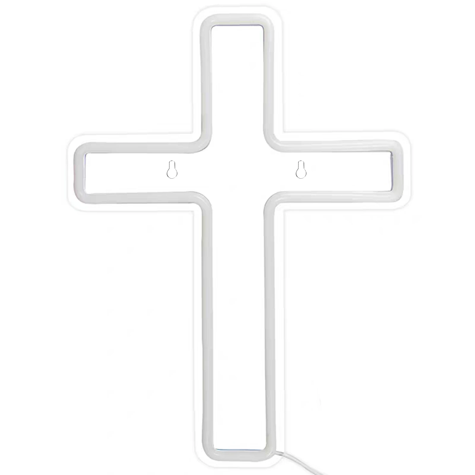 

LED Light Restaurant Living Room Neon Sign Jesus Cross USB Powered With Hook Wedding Warm White Hanging Chain Christmas Party