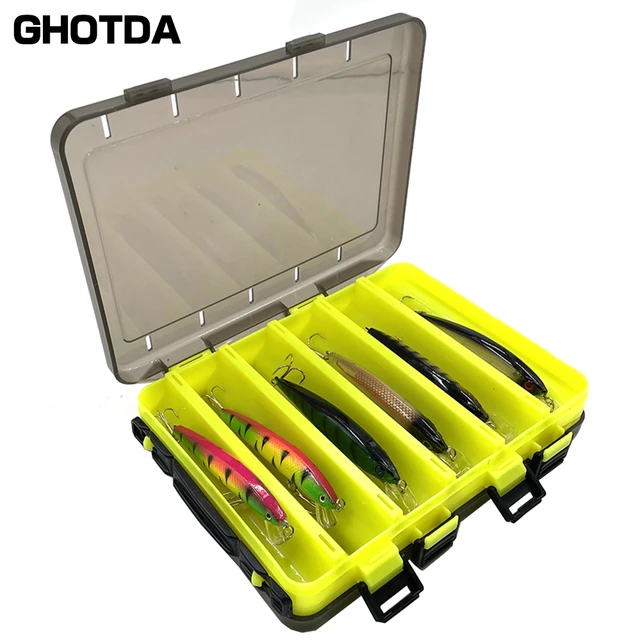 Fishing Lure Box Large 10/12 Compartments Fishing Tackle Box Lure Storage  Double Sided High Strength Fishing Case Accessories - AliExpress