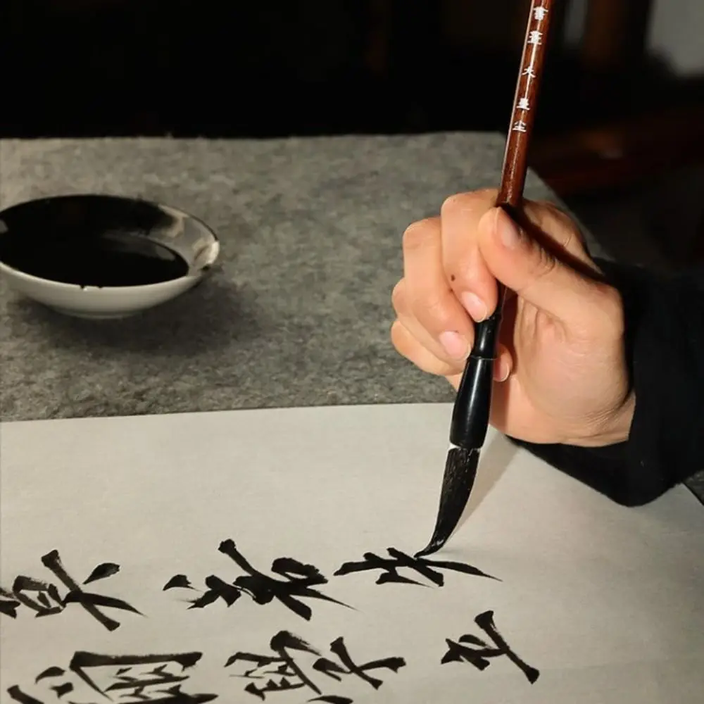 Traditional Chinese Calligraphy Brush Wolf Hair Oil Watercolor Scriptures Writing Brush High-end Oil Painting Art Paint Brush 4