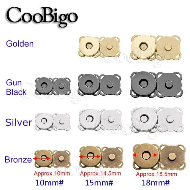 8 Sets Magnetic Button Clasps Snaps Fastener Clasps Magnetic Bag Clasps  Button Snaps for DIY Craft Sewing Purses, Bags, Clothes - AliExpress