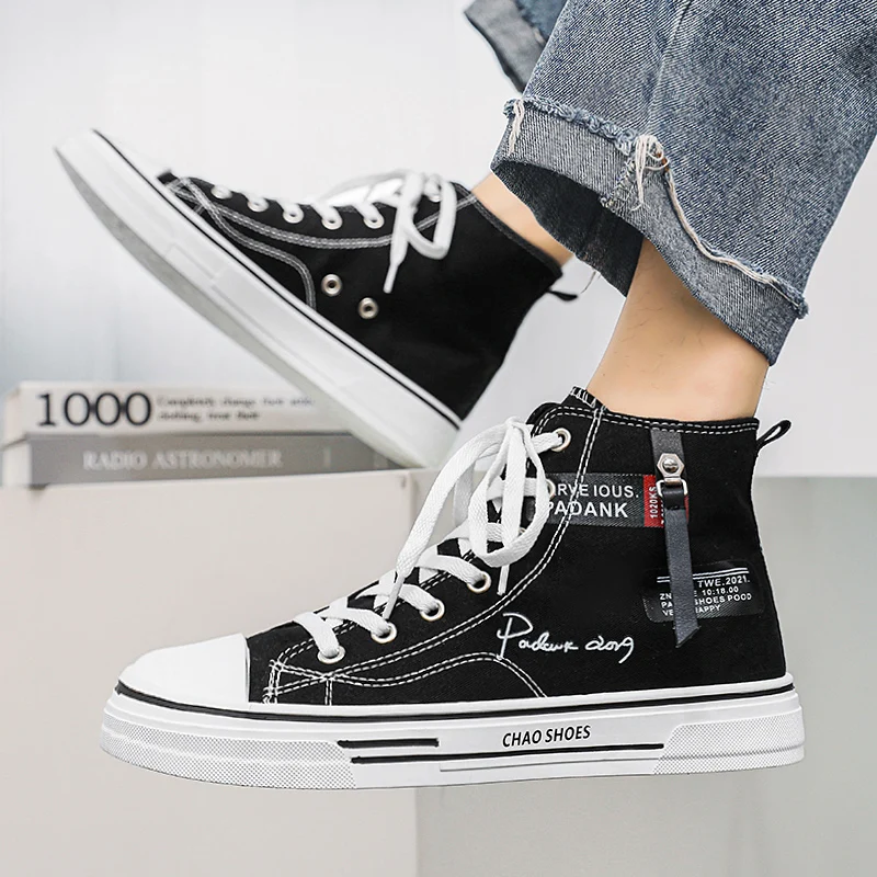 Canvas Shoes Unisex Women Men High Top Vulcanize Athletic Sneakers