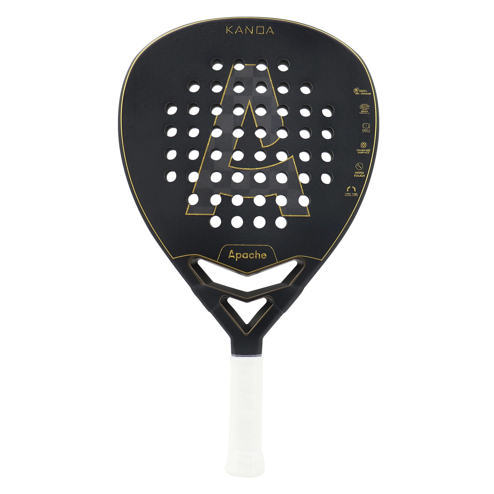 Padel Paddle Tennis Racket 3K 12K Carbon Fiber EVA Core Round Shape Power Surface Beginner