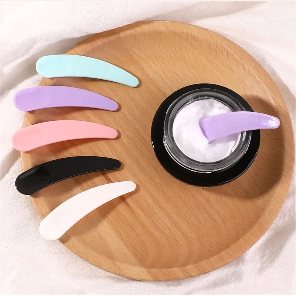 5pcs/set Disposable Mask Cream Spoons Mini Mixing Spatula Curved Scoop Eye Cream Stick Face Care Beauty Tool Kits makeup tool set makeup tool
